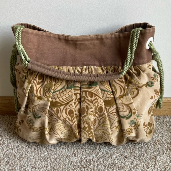 Monday Morning Studios Etsy Velvet Paisley Shoulder Bag Purse Boho Hippie - Picture 1 of 9